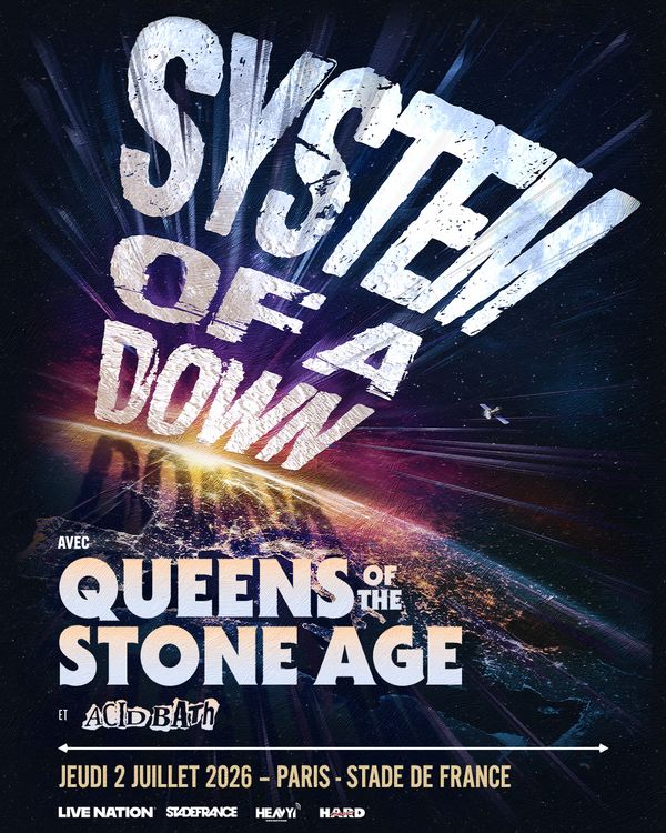 System of a Down - STADE DE FRANCE, PARIS - Jeudi 2 juillet 2026 à 20h
